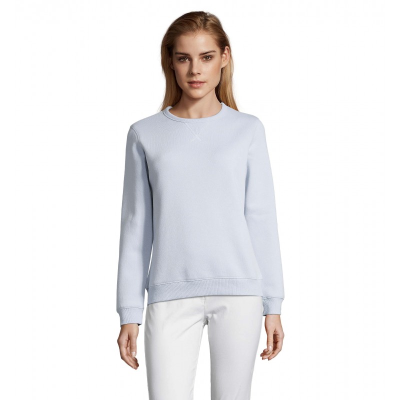 Sol's - Sweat-shirt femme col rond SULLY WOMEN - Bleu Crémeux