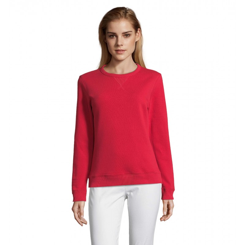 Sol's - Sweat-shirt femme col rond SULLY WOMEN - Rouge