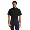 Sol's - Chemise homme en twill de coton manches courtes BROOKLYN - Noir