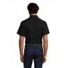 Sol's - Chemise homme en twill de coton manches courtes BROOKLYN - Noir