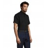 Sol's - Chemise homme en twill de coton manches courtes BROOKLYN - Noir