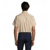 Sol's - Chemise homme en twill de coton manches courtes BROOKLYN - Beige