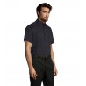 Sol's - Chemise homme en twill de coton manches courtes BROOKLYN - French Marine