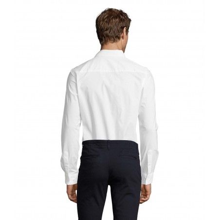 Sol's - Chemise homme stretch manches longues BLAKE MEN - Blanc