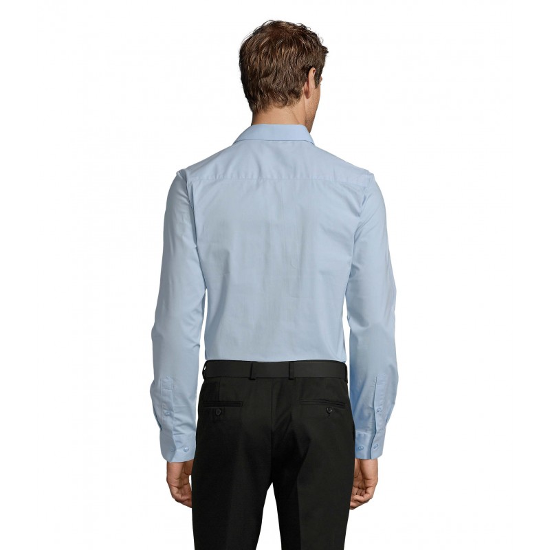 Sol's - Chemise homme stretch manches longues BLAKE MEN - Bleu Clair