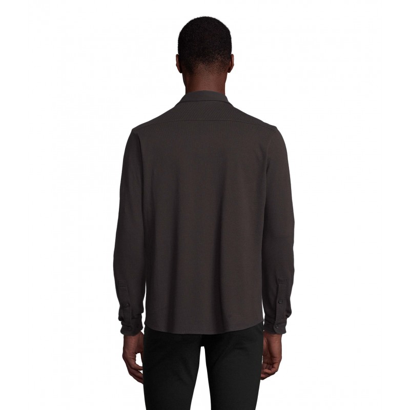 Neoblu - Chemise en coton piqué homme BASILE MEN - Noir Profond