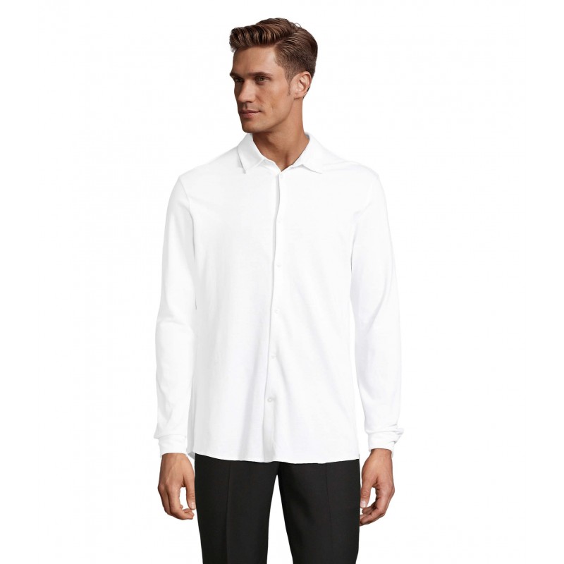 Neoblu - Chemise en coton piqué homme BASILE MEN - Blanc Optique