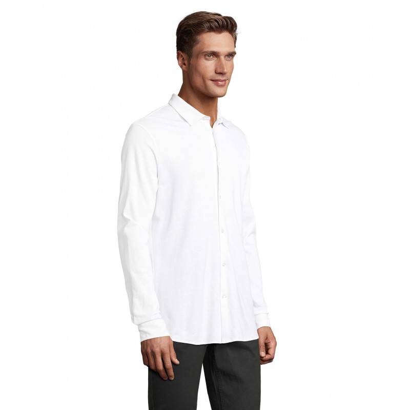 Neoblu - Chemise en coton piqué homme BASILE MEN - Blanc Optique