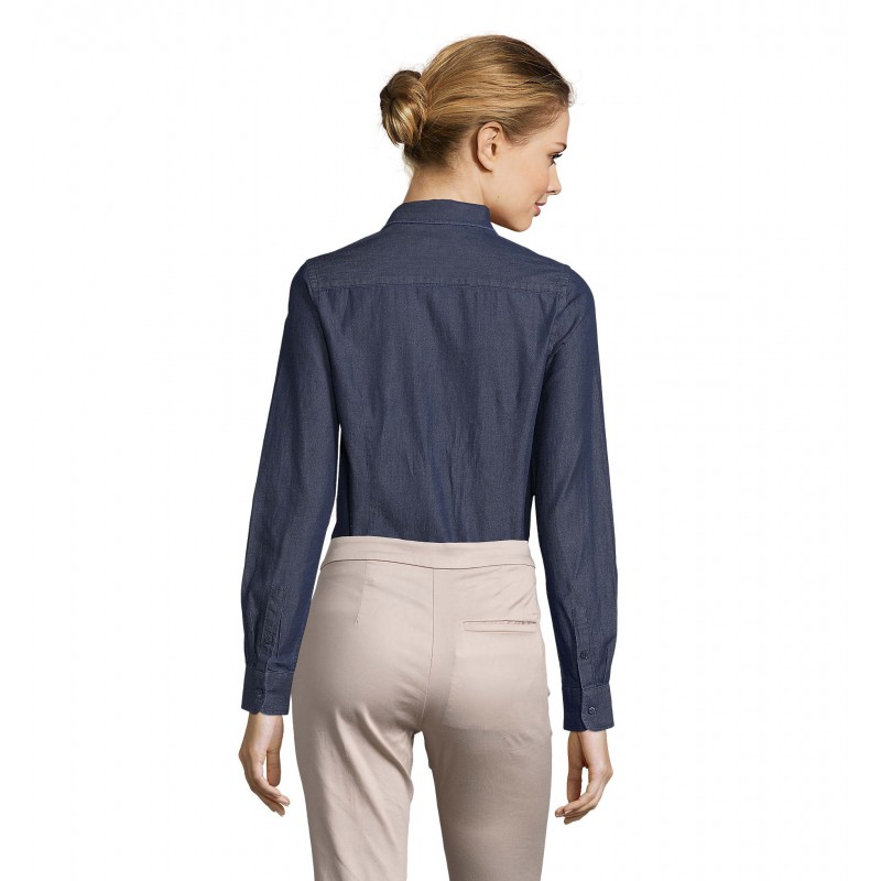 Sol's - Chemise femme en denim BARRY WOMEN - Brut Denim