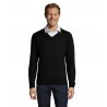 Sol's - Pull col v homme GALAXY MEN - Noir