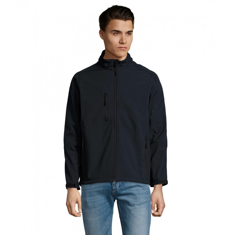 Sol's - Veste homme zippée softshell RELAX - Bleu Abysse