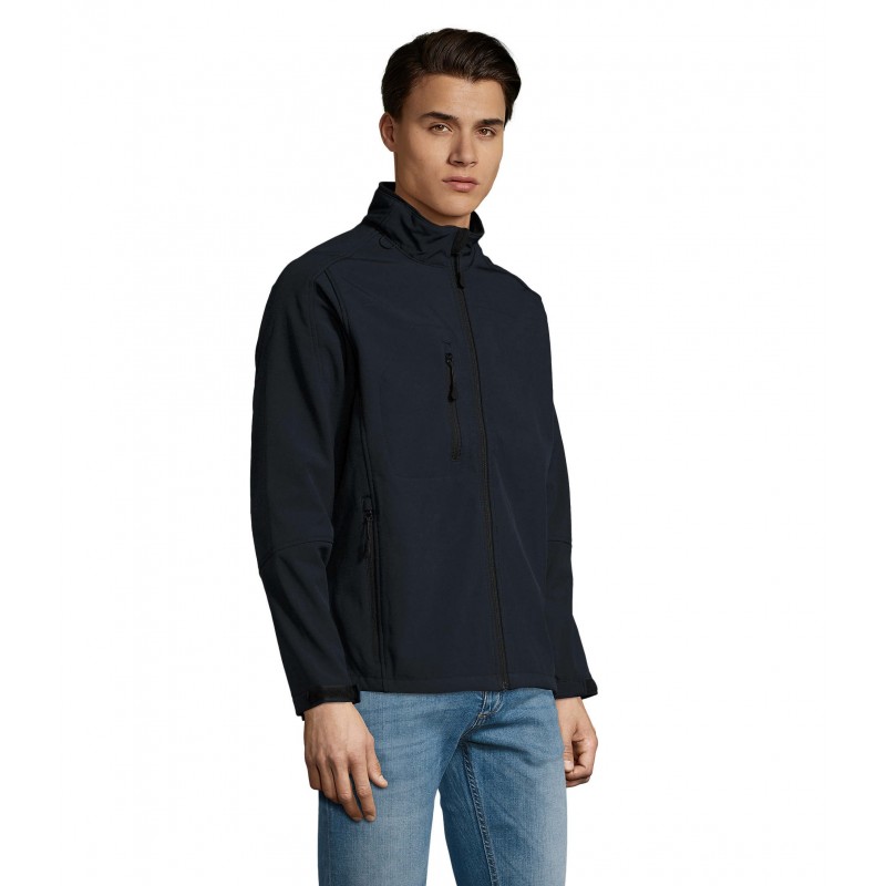 Sol's - Veste homme zippée softshell RELAX - Bleu Abysse
