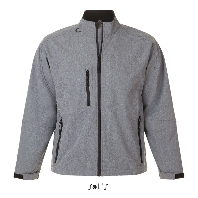Sol's - Veste homme zippée softshell RELAX - Gris Chiné