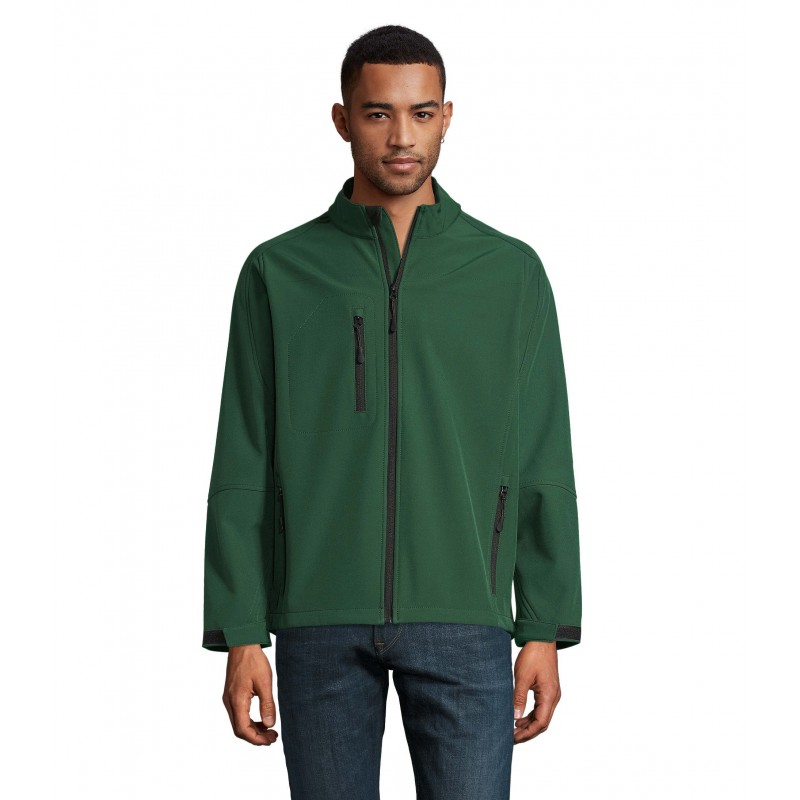 Sol's - Veste homme zippée softshell RELAX - Vert Bouteille