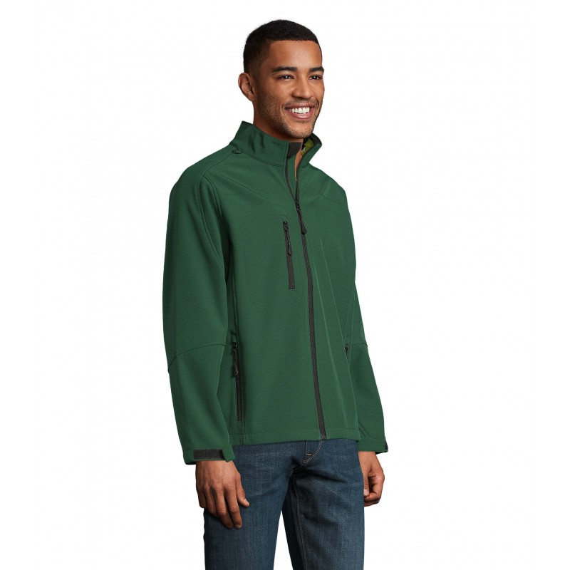 Sol's - Veste homme zippée softshell RELAX - Vert Bouteille