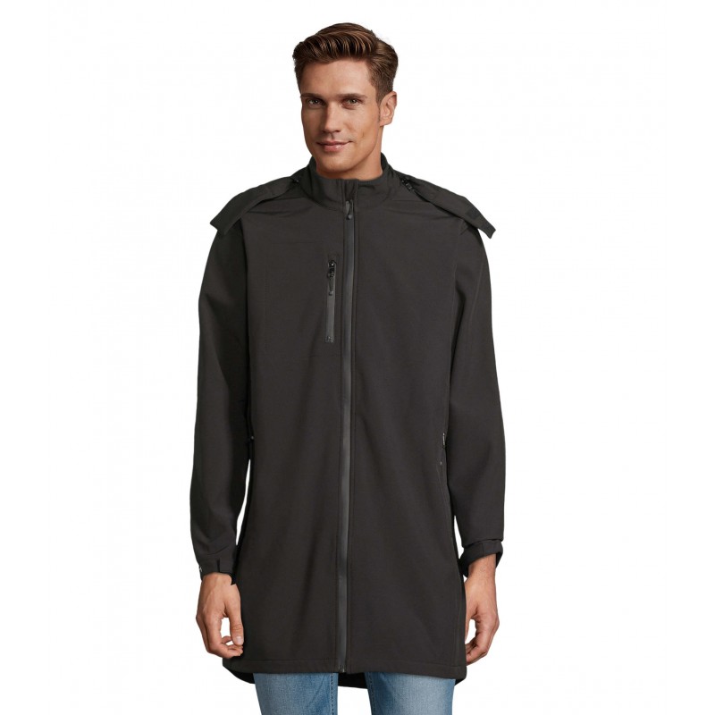 Neoblu - Manteau long softshell homme ACHILLE MEN - Noir Profond