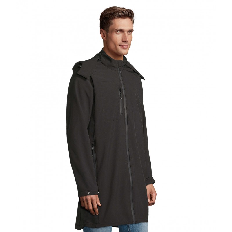 Neoblu - Manteau long softshell homme ACHILLE MEN - Noir Profond