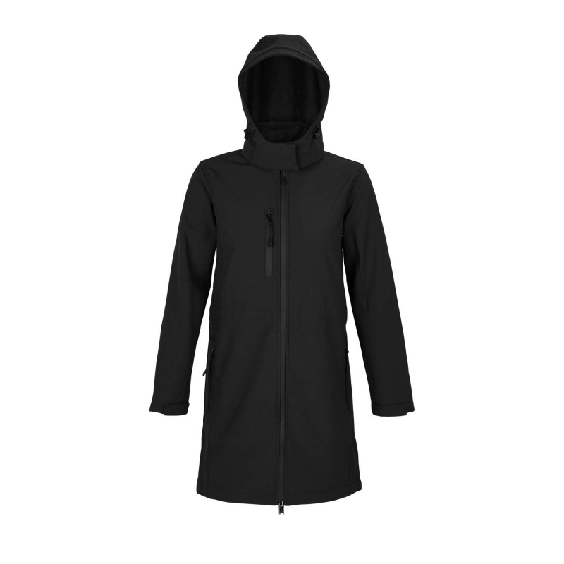 Neoblu - Manteau long softshell femme ACHILLE WOMEN - Noir Profond