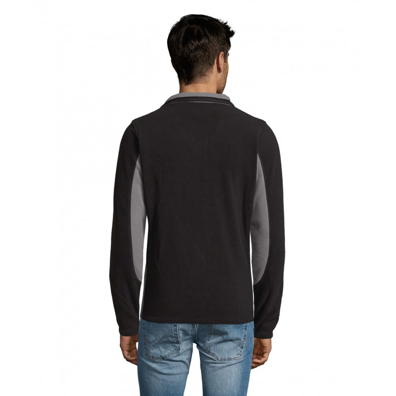 Sol's - Veste polaire bicolore zippée homme NORDIC - Noir