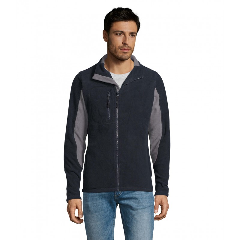 Sol's - Veste polaire bicolore zippée homme NORDIC - Marine