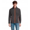 Sol's - Veste micropolaire zippée homme NOVA MEN - Anthracite / Orange
