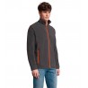 Sol's - Veste micropolaire zippée homme NOVA MEN - Anthracite / Orange
