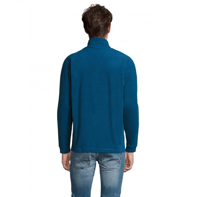 Sol's - Veste micropolaire zippée homme NOVA MEN - Bleu Ardoise / Gris