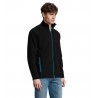 Sol's - Veste micropolaire zippée homme NOVA MEN - Noir / Aqua