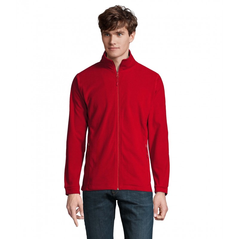 Sol's - Veste micropolaire zippée homme NOVA MEN - Rouge