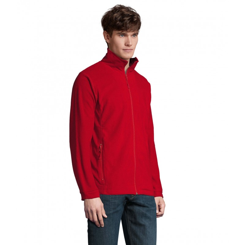 Sol's - Veste micropolaire zippée homme NOVA MEN - Rouge