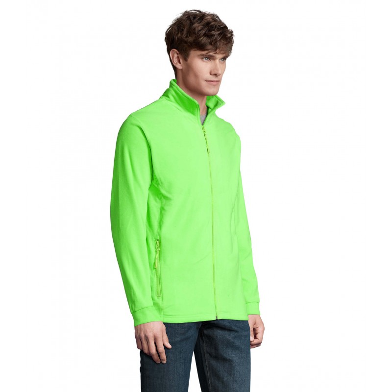 Sol's - Veste micropolaire zippée homme NOVA MEN - Vert Fluo