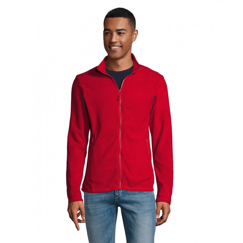 Sol's - Veste polaire homme zippée NORMAN MEN - Rouge