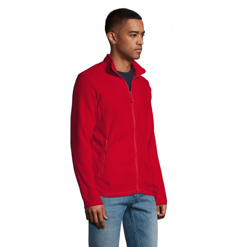 Sol's - Veste polaire homme zippée NORMAN MEN - Rouge
