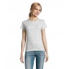 Sol's - Tee-shirt femme col rond IMPERIAL WOMEN - Blanc Chiné
