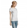 Sol's - Tee-shirt femme col rond IMPERIAL WOMEN - Blanc Chiné