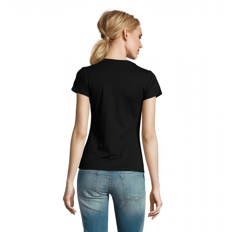 Sol's - Tee-shirt femme col rond IMPERIAL WOMEN - Noir Profond