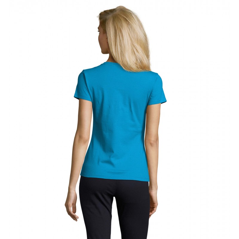 Sol's - Tee-shirt femme col rond IMPERIAL WOMEN - Aqua