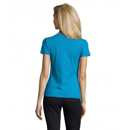Sol's - Tee-shirt femme col rond IMPERIAL WOMEN - Aqua