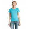 Sol's - Tee-shirt femme col rond IMPERIAL WOMEN - Bleu Atoll