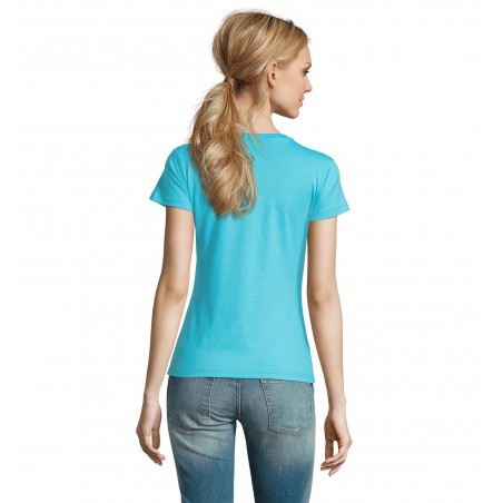 Sol's - Tee-shirt femme col rond IMPERIAL WOMEN - Bleu Atoll