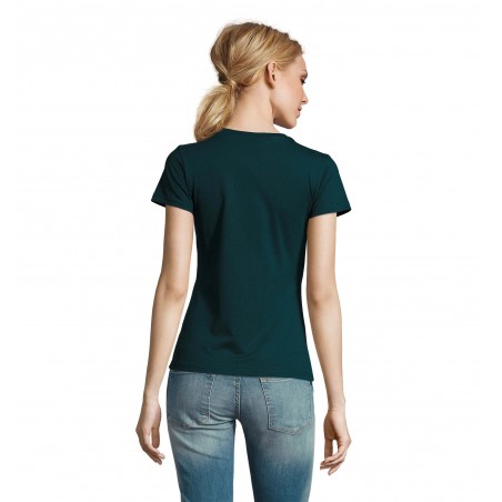 Sol's - Tee-shirt femme col rond IMPERIAL WOMEN - Bleu Pétrole