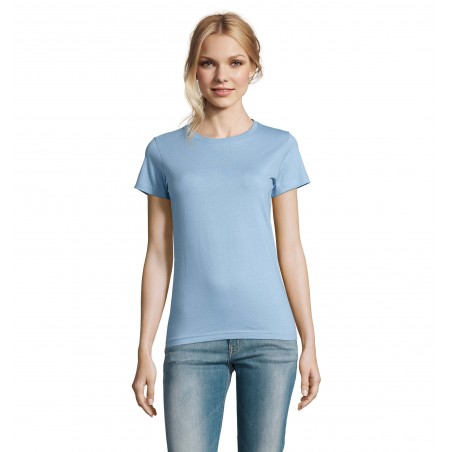 Sol's - Tee-shirt femme col rond IMPERIAL WOMEN - Ciel
