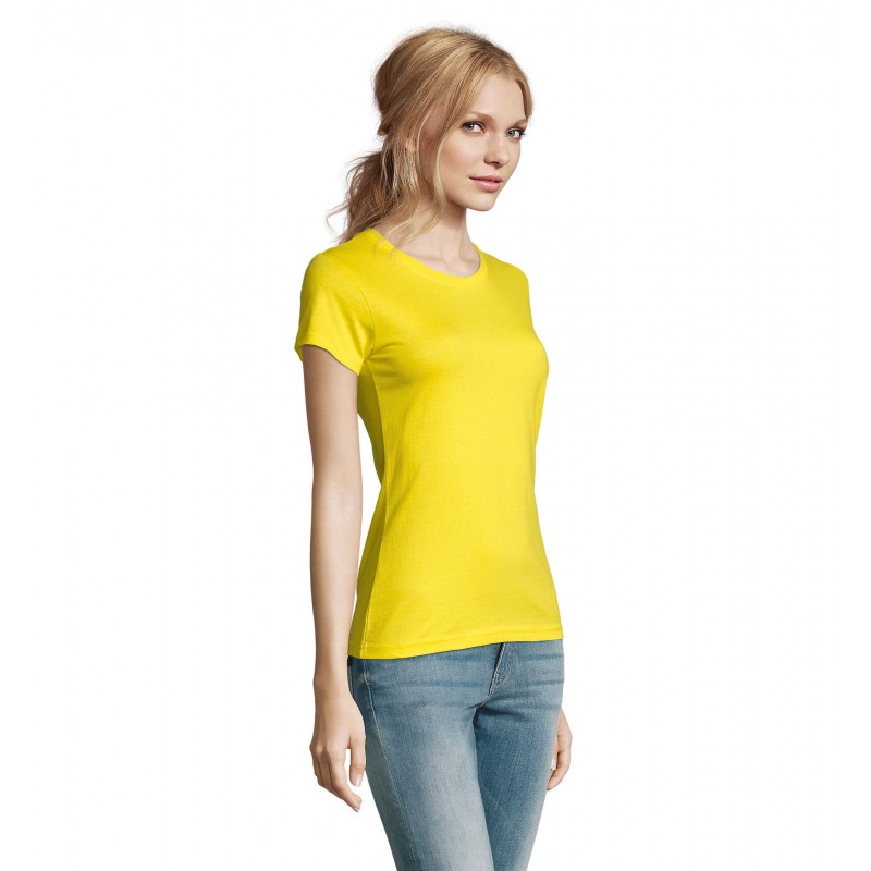 Sol's - Tee-shirt femme col rond IMPERIAL WOMEN - Citron