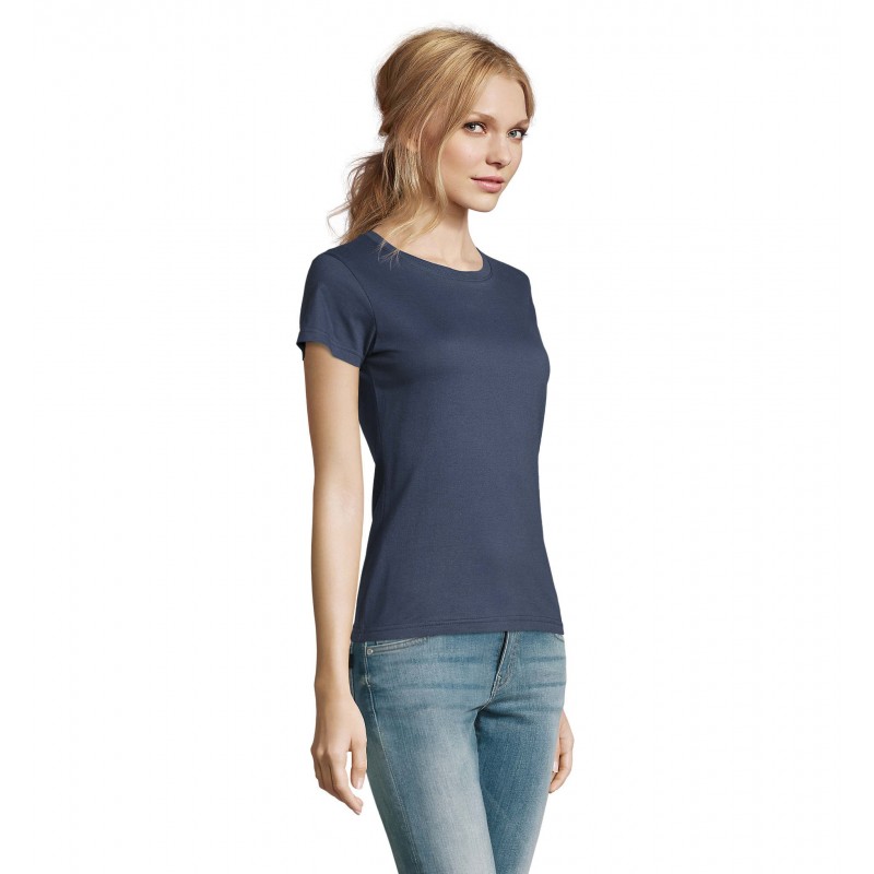 Sol's - Tee-shirt femme col rond IMPERIAL WOMEN - Denim