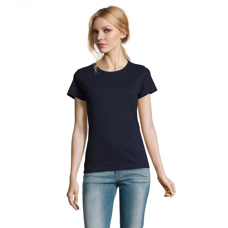 Sol's - Tee-shirt femme col rond IMPERIAL WOMEN - French Marine