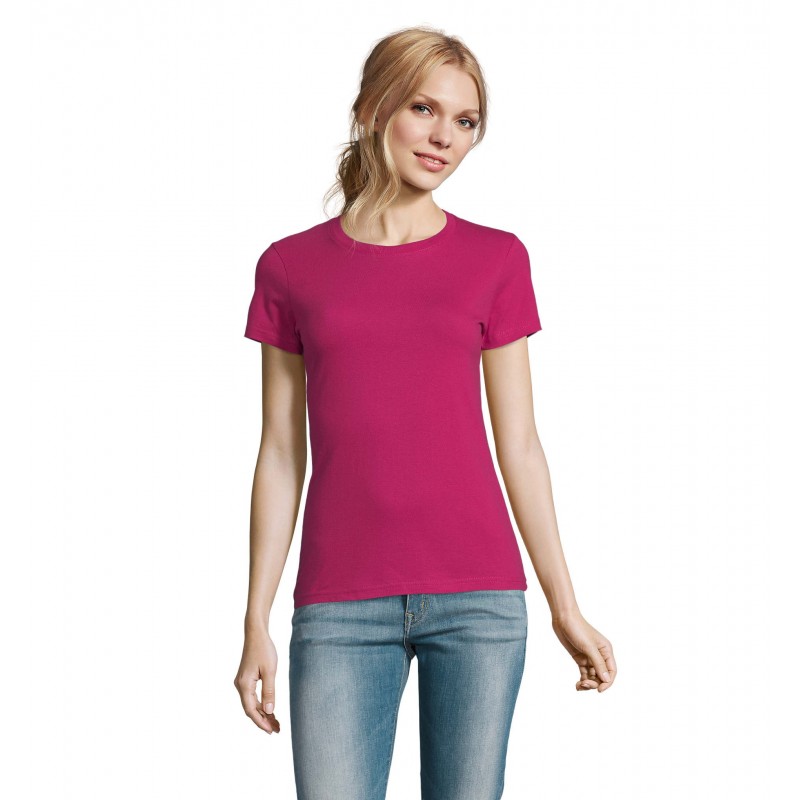 Sol's - Tee-shirt femme col rond IMPERIAL WOMEN - Fuchsia
