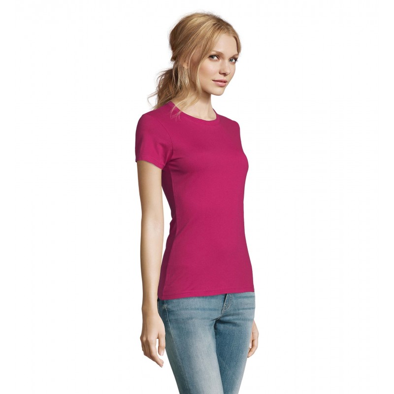 Sol's - Tee-shirt femme col rond IMPERIAL WOMEN - Fuchsia