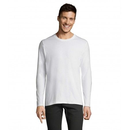 Sol's - Tee-shirt homme manches longues IMPERIAL LSL MEN - Blanc