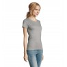 Sol's - Tee-shirt femme col rond IMPERIAL WOMEN - Gris Chiné