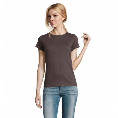 Sol's - Tee-shirt femme col rond IMPERIAL WOMEN - Gris Foncé